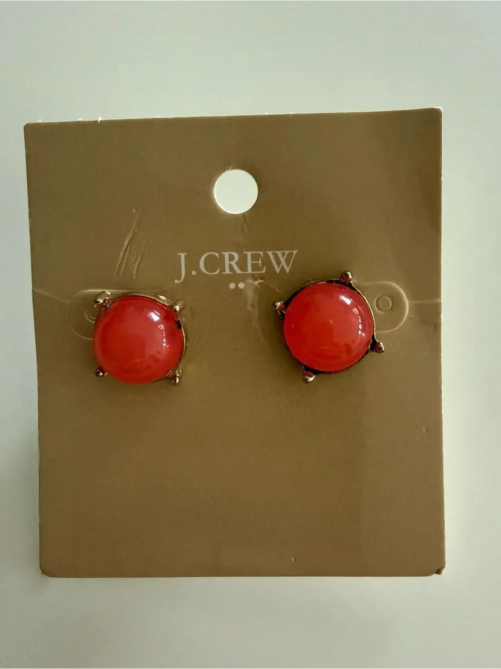 J. Crew Translucent Orange Bubble Studs